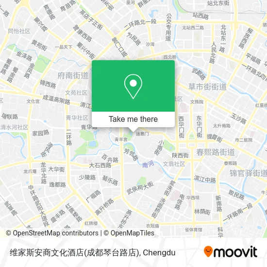 维家斯安商文化酒店(成都琴台路店) map