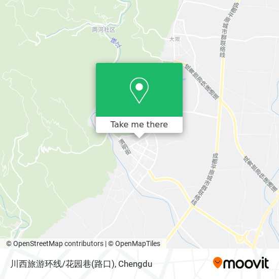 川西旅游环线/花园巷(路口) map