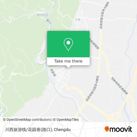 川西旅游线/花园巷(路口) map