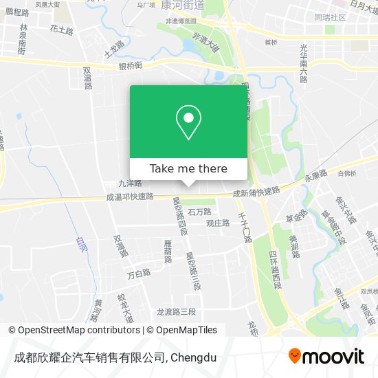 成都欣耀企汽车销售有限公司 map