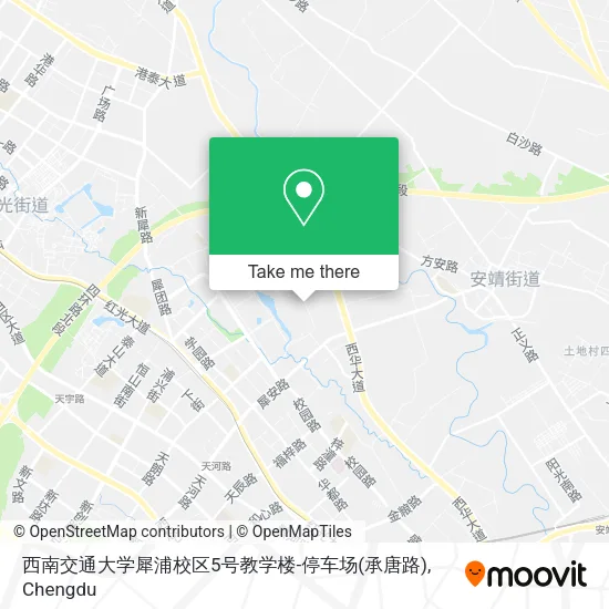 西南交通大学犀浦校区5号教学楼-停车场(承唐路) map