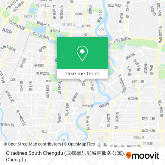Citadines South Chengdu (成都馨乐庭城南服务公寓) map