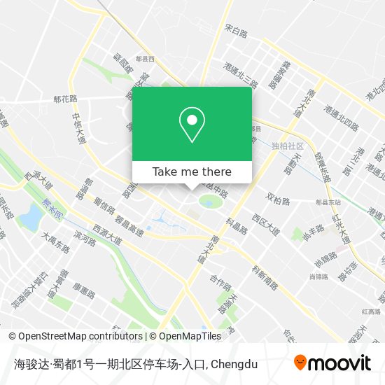 海骏达·蜀都1号一期北区停车场-入口 map