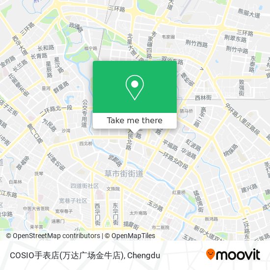 COSIO手表店(万达广场金牛店) map