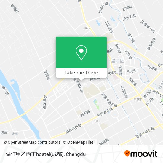 温江甲乙丙丁hostel(成都) map
