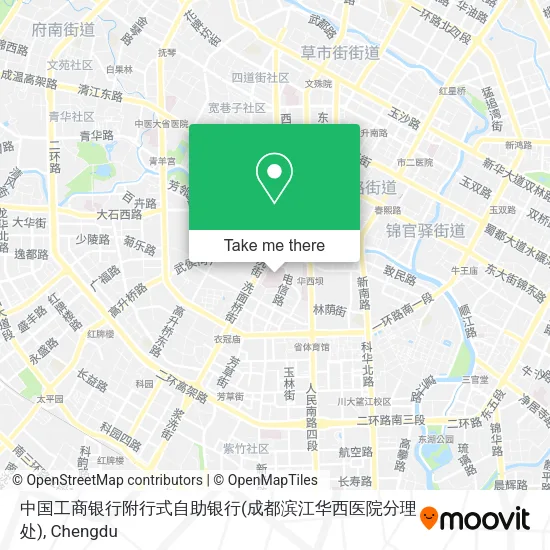 中国工商银行附行式自助银行(成都滨江华西医院分理处) map