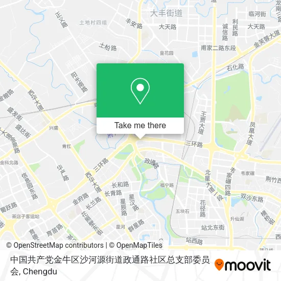 中国共产党金牛区沙河源街道政通路社区总支部委员会 map