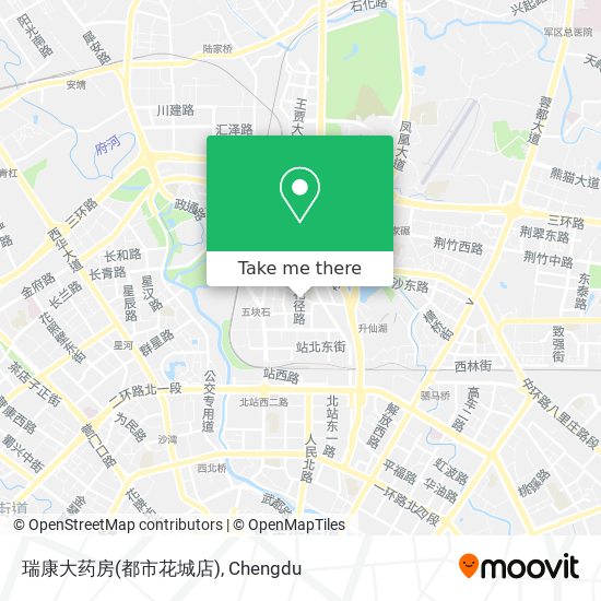 瑞康大药房(都市花城店) map