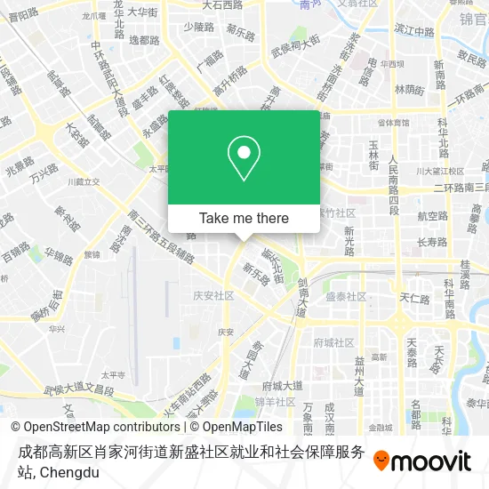 成都高新区肖家河街道新盛社区就业和社会保障服务站 map