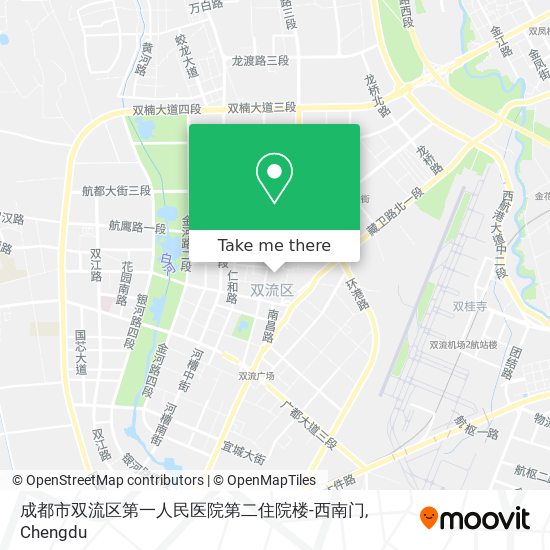 成都市双流区第一人民医院第二住院楼-西南门 map