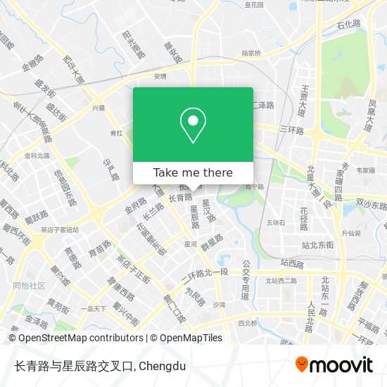 长青路与星辰路交叉口 map