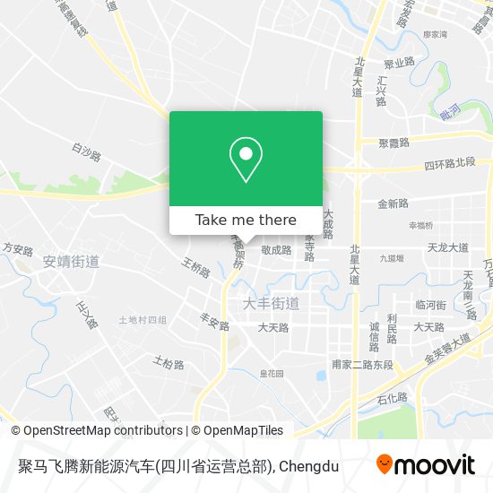 聚马飞腾新能源汽车(四川省运营总部) map