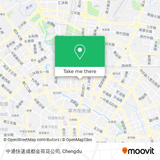 中通快递成都金荷花公司 map
