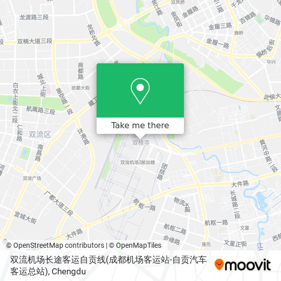 双流机场长途客运自贡线(成都机场客运站-自贡汽车客运总站) map