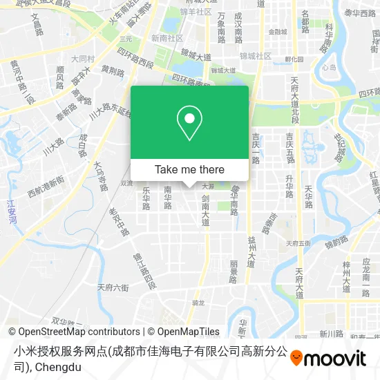 小米授权服务网点(成都市佳海电子有限公司高新分公司) map