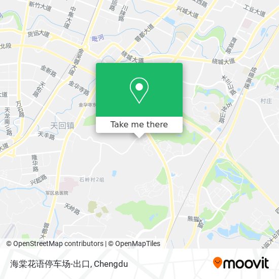 海棠花语停车场-出口 map