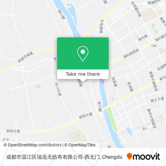 成都市温江区瑞迅无纺布有限公司-西北门 map
