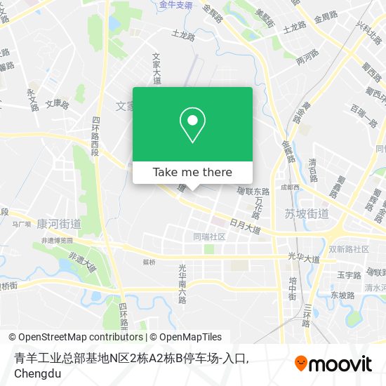 青羊工业总部基地N区2栋A2栋B停车场-入口 map