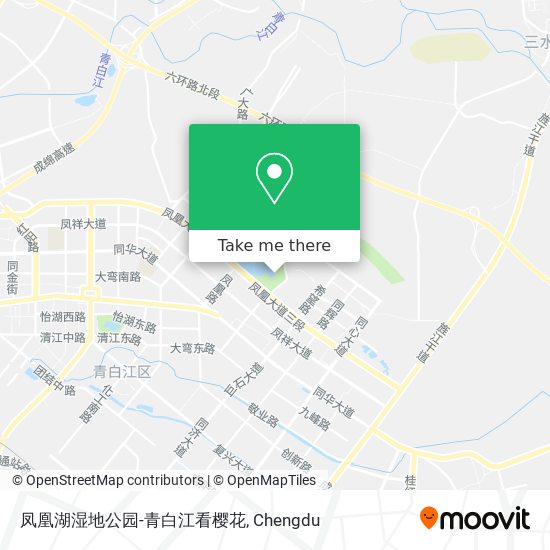 凤凰湖湿地公园-青白江看樱花 map