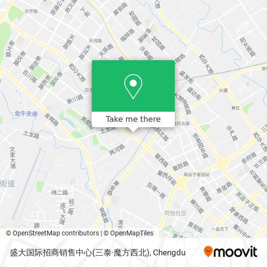 盛大国际招商销售中心(三泰·魔方西北) map