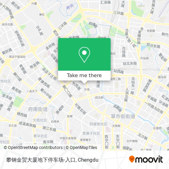 攀钢金贸大厦地下停车场-入口 map