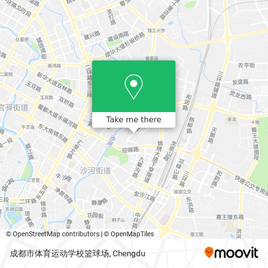 成都市体育运动学校篮球场 map
