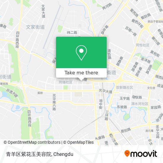青羊区紫花玉美容院 map