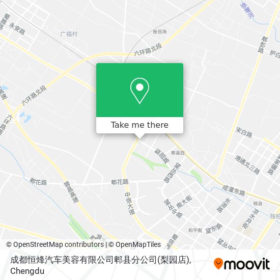成都恒烽汽车美容有限公司郫县分公司(梨园店) map