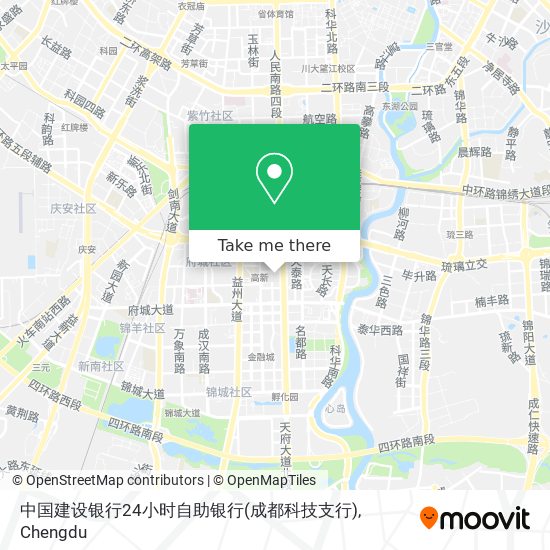 中国建设银行24小时自助银行(成都科技支行) map