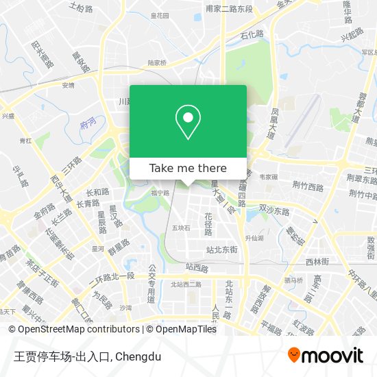 王贾停车场-出入口 map