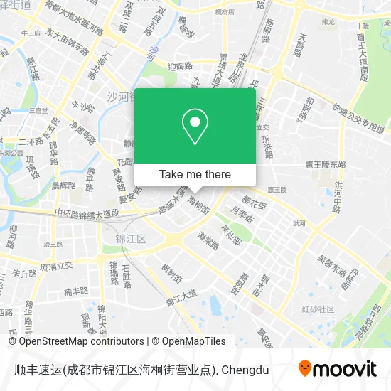 顺丰速运(成都市锦江区海桐街营业点) map