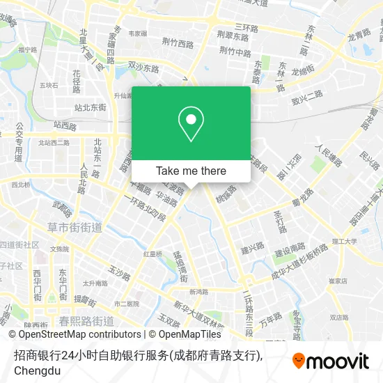 招商银行24小时自助银行服务(成都府青路支行) map