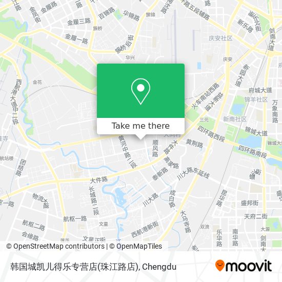 韩国城凯儿得乐专营店(珠江路店) map