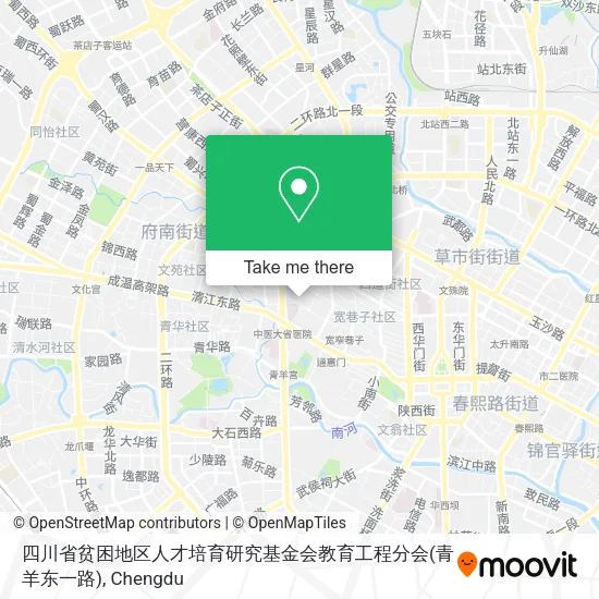 四川省贫困地区人才培育研究基金会教育工程分会(青羊东一路) map