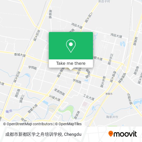 成都市新都区学之舟培训学校 map