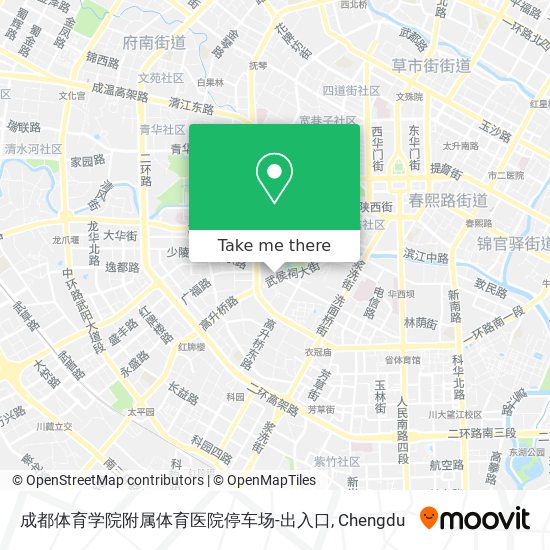 成都体育学院附属体育医院停车场-出入口 map