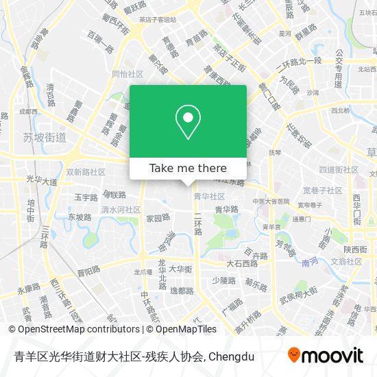 青羊区光华街道财大社区-残疾人协会 map