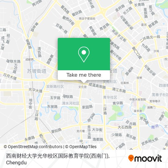 西南财经大学光华校区国际教育学院(西南门) map