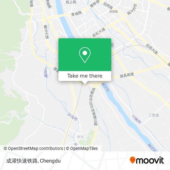 成灌快速铁路 map
