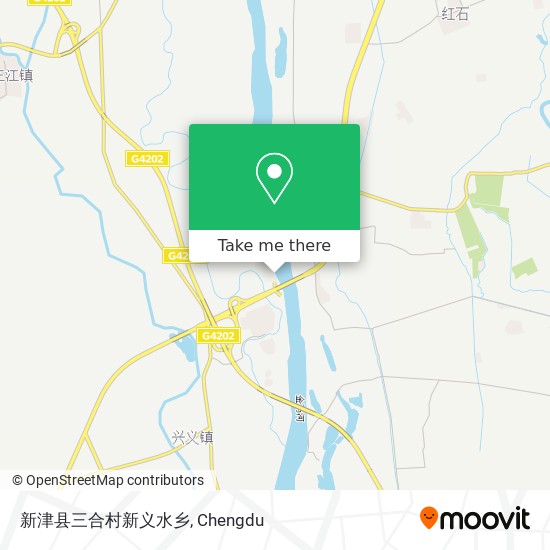 新津县三合村新义水乡 map