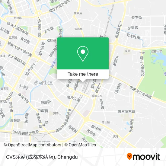 CVS乐站(成都东站店) map