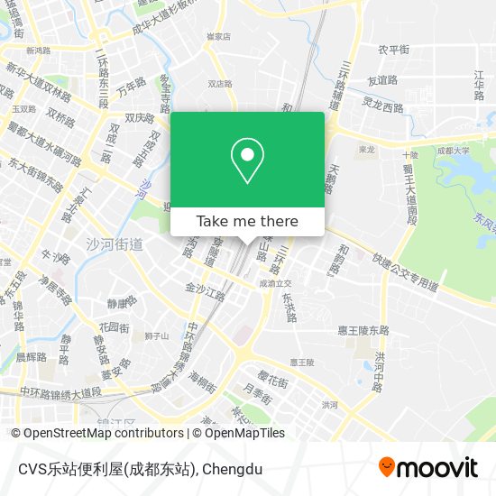 CVS乐站便利屋(成都东站) map