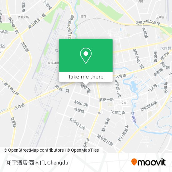 翔宇酒店-西南门 map