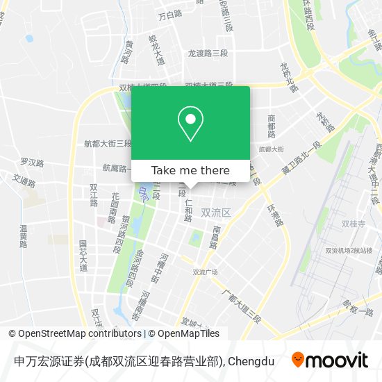 申万宏源证券(成都双流区迎春路营业部) map