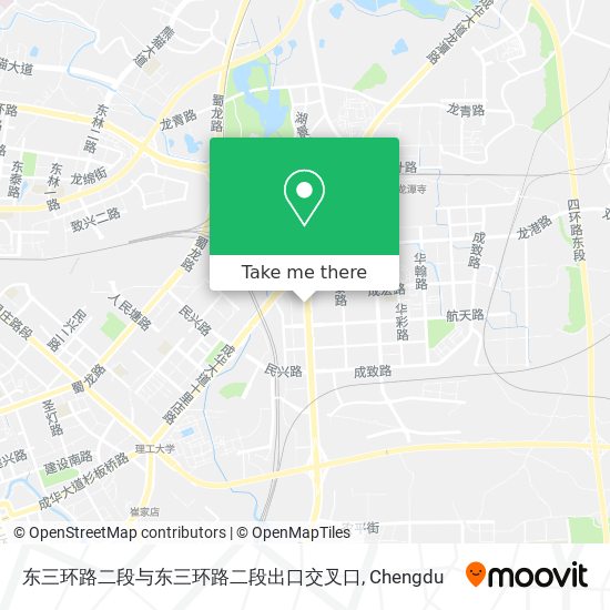 东三环路二段与东三环路二段出口交叉口 map
