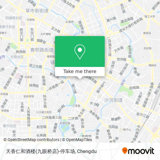 天香仁和酒楼(九眼桥店)-停车场 map