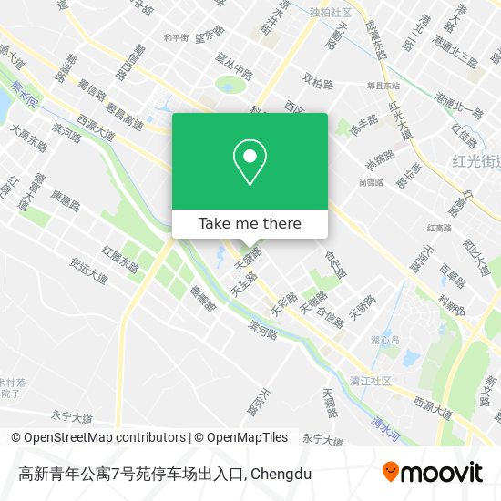 高新青年公寓7号苑停车场出入口 map