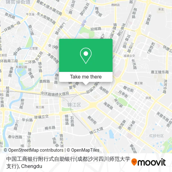 中国工商银行附行式自助银行(成都沙河四川师范大学支行) map