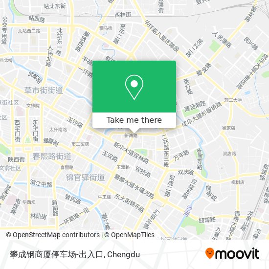 攀成钢商厦停车场-出入口 map