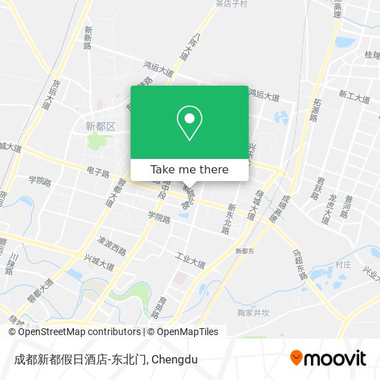 成都新都假日酒店-东北门 map